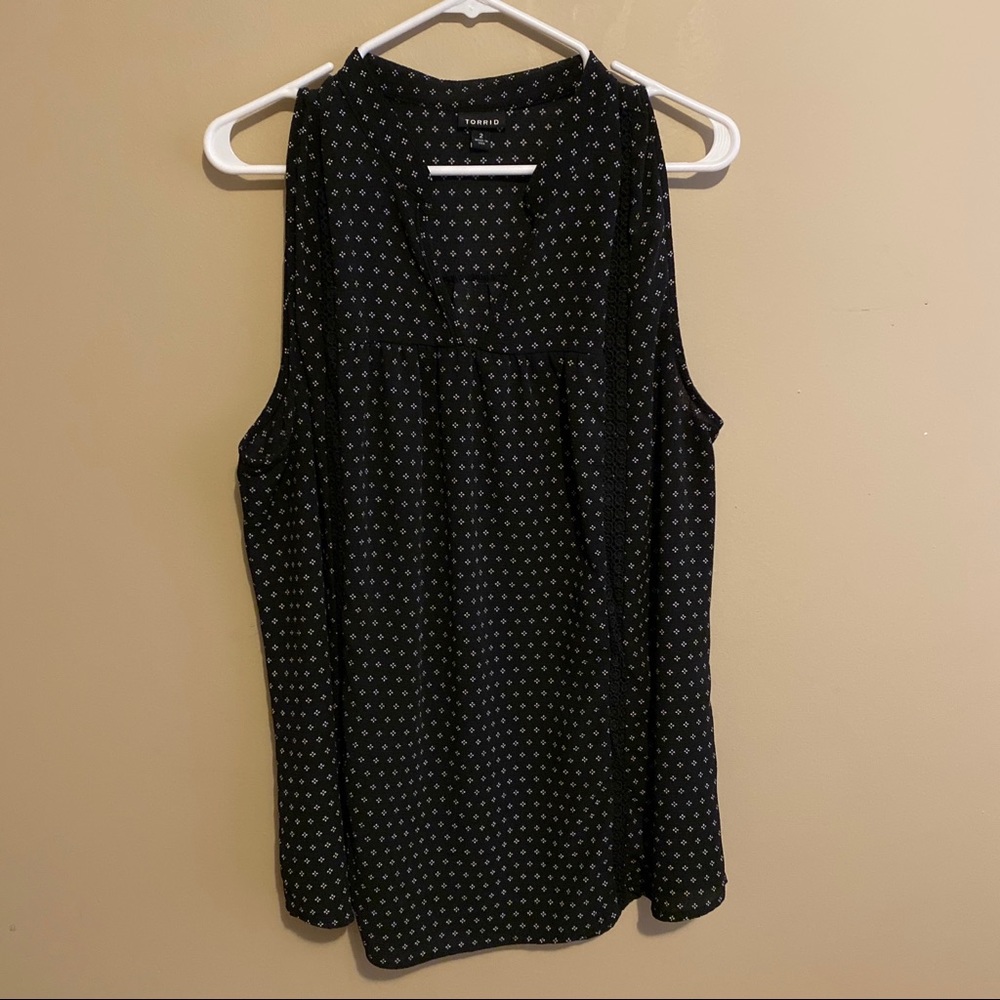 Sleeveless Polka Dot Top